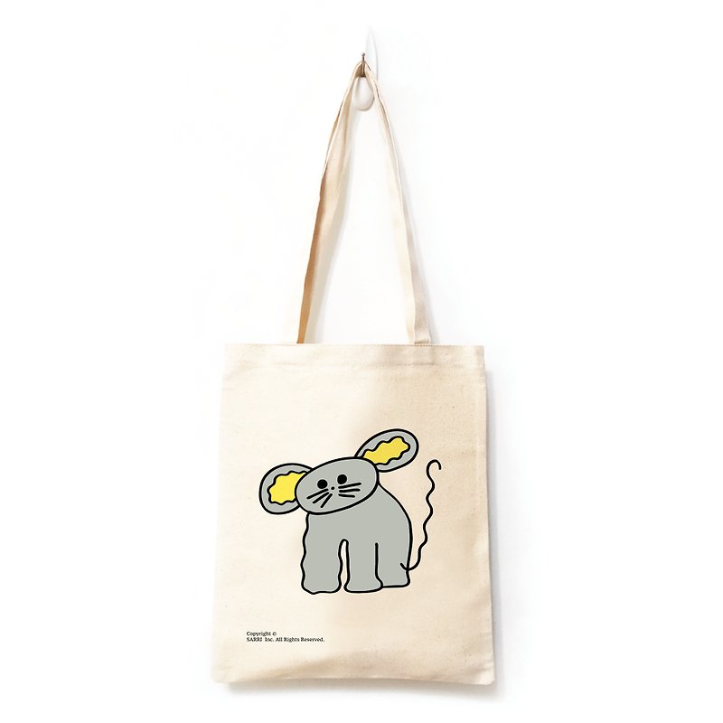 Elephant Rat Mouse Storage Bag Cosmetic Bag Canvas Bag Tote Bag Environmental Bag Canvas - Handbags & Totes - Cotton & Hemp 