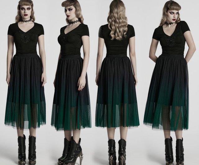 Gothic Shaded Fairy Gradient Retro Skirt - Shop PUNK RAVE Gothic Shaded Fairy Gradient Retro Skirt - Shop PUNK RAVE