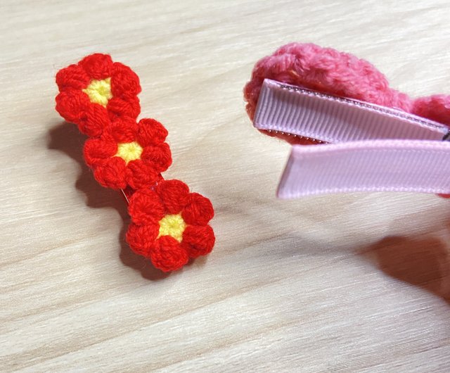 Crochet Flower Hair Clip