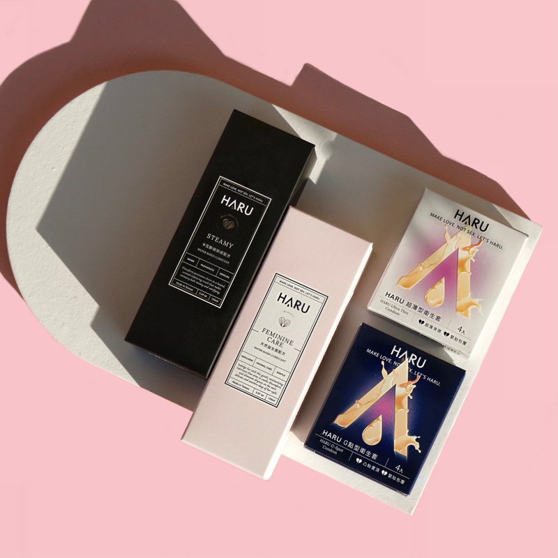 [Couple flirting plus group] HARU value double set (lubricant + condom) Valentine's Day gift - สินค้าผู้ใหญ่ - สารสกัดไม้ก๊อก 