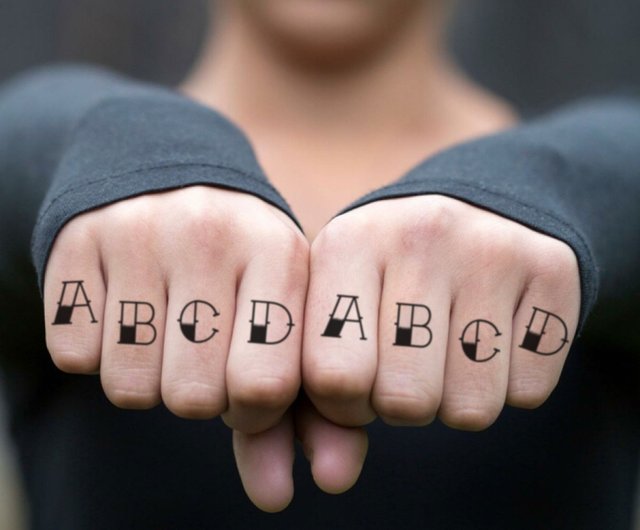 ABCD Alphabet Temporary Tattoo Sticker (Set of 2) - OhMyTat - Shop OhMyTat Temporary Tattoos - Pinkoi ABCD Alphabet Temporary Tattoo Sticker (Set of 2) - OhMyTat - Shop OhMyTat Temporary Tattoos - Pinkoi