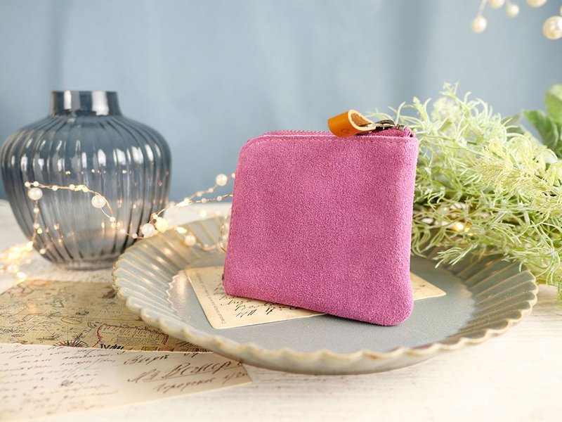 Cuirdesson Slim and simple compact wallet with Tochigi leather included Pink - Wallets - Genuine Leather Pink