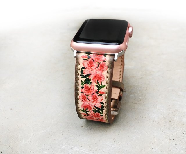Missoni★ラズベリーピンクが素敵なレザーApple Watchストラップ Missoni☆ラズベリーピンクが素敵なレザーApple Watchストラップ