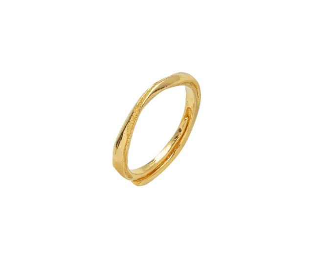 宝箱ゴールド9999ゴールド 純金リング 欧米メビウスリング 指輪
