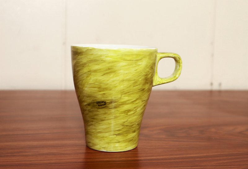 バレンタインデー限定プレゼント古代の緑色のベルベット手描きのローストカップ（限定版） - マグカップ - 陶器 ゴールド