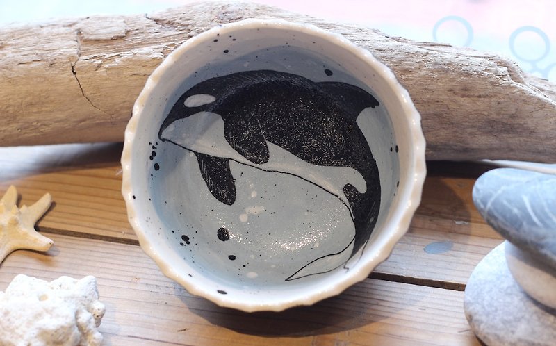Killer whale ☆ bowl - Pottery & Ceramics - Other Materials Blue