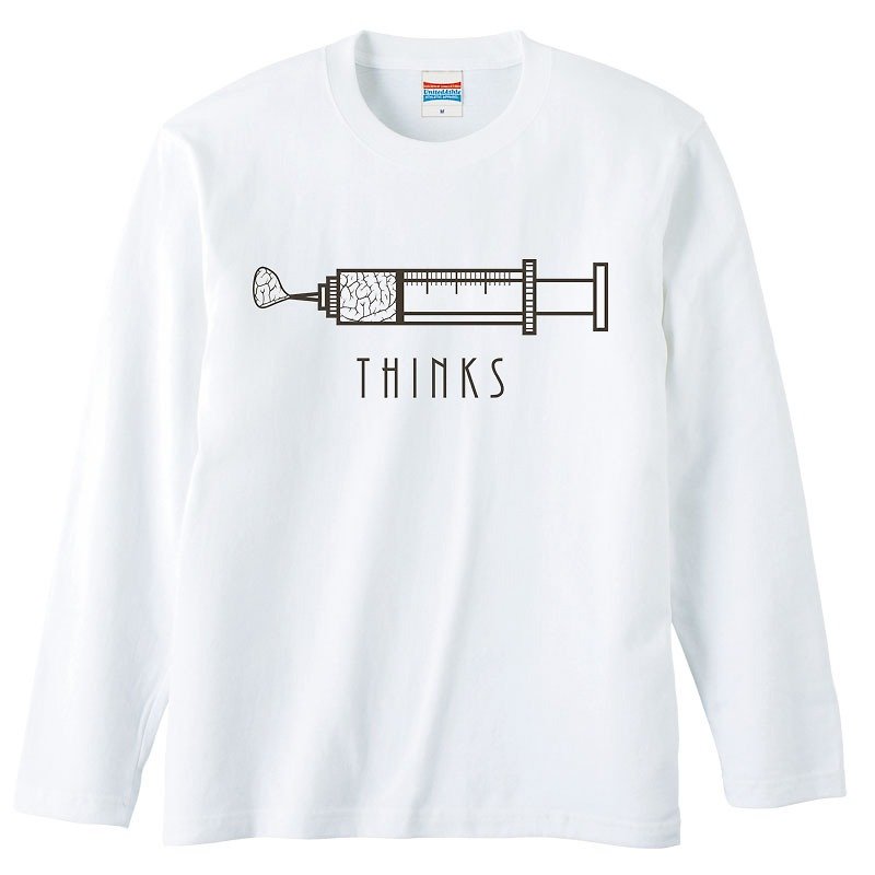ロングスリーブTシャツ / THINKS - Tシャツ メンズ - コットン・麻 ホワイト