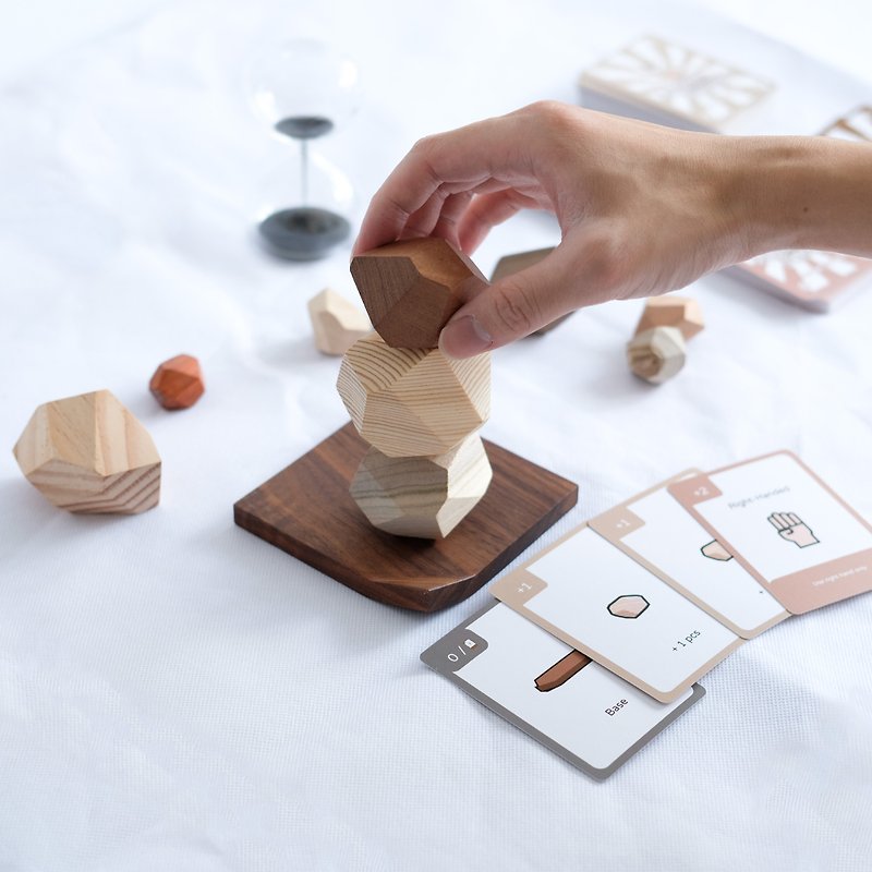 Moku Tower 木製桌遊 | 藝術品 | 玩具積木 | 益智玩具 - 桌遊/卡 Game - 木頭 咖啡色