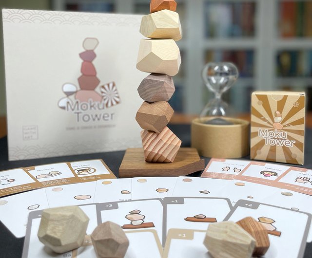 Moku Tower 木製ボードゲーム | アートワーク | おもちゃのビルディングブロック | - ショップ Mokuomo ボードゲーム・玩具 -  Pinkoi