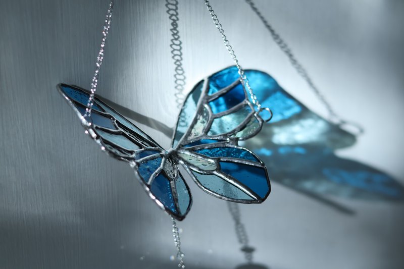 Butterfly hanging ornament | Mosaic glass - Items for Display - Glass 