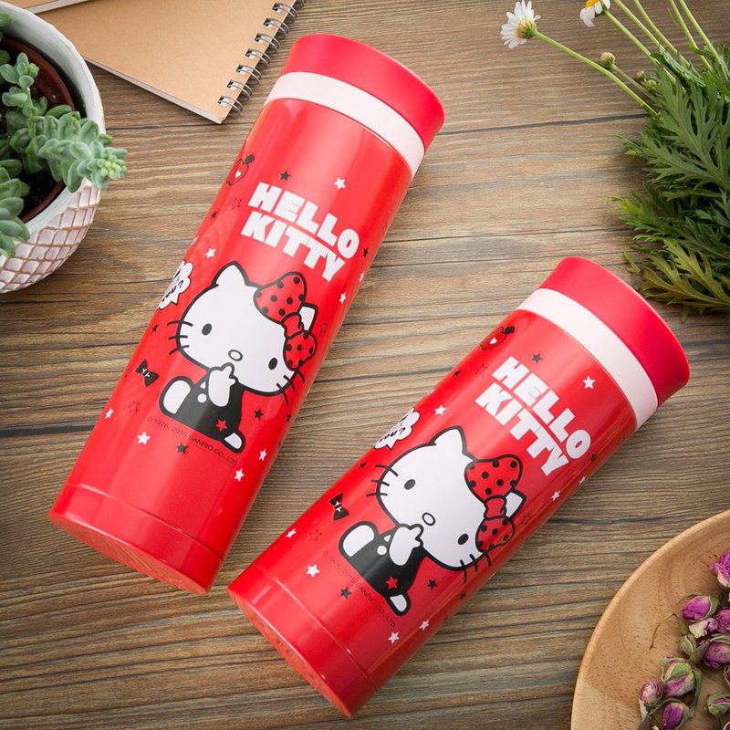 【Hello Kitty】不鏽鋼真空保溫杯組(350ml+480ml) - 保溫瓶/保溫杯 - 不鏽鋼 