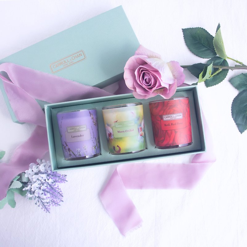 Floral scent 100% Beeswax Candle Gift Set - เทียน/เชิงเทียน - ขี้ผึ้ง 