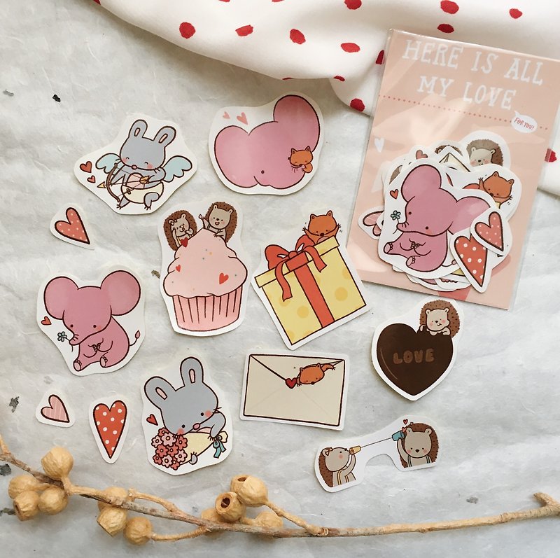 Valentine's Sticker Set of 2019 - Stickers - Paper Pink