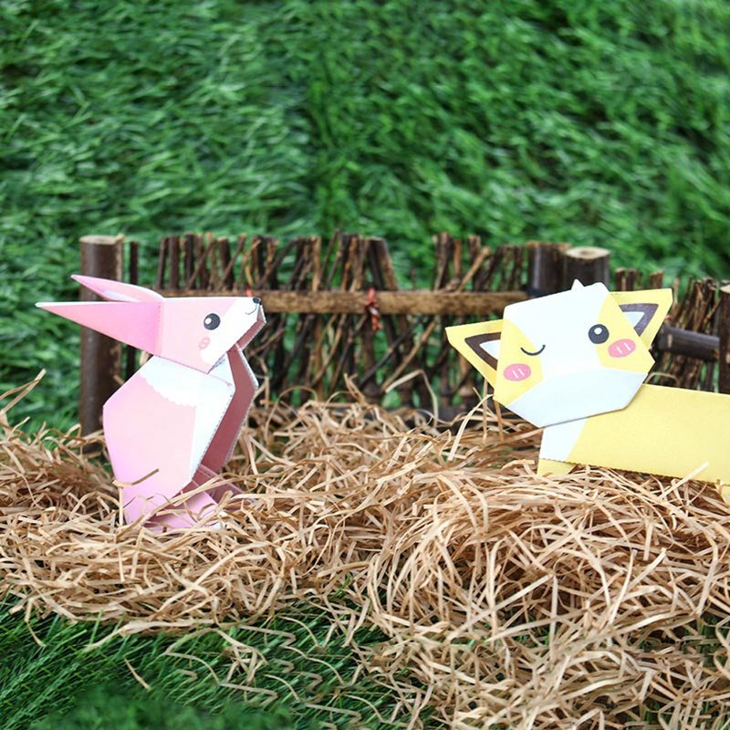 Chuyu Cute Three-dimensional Origami Colored Paper/Safe Origami/Shaping Colored Paper/Handmade DIY Colored Paper-Animals - อื่นๆ - กระดาษ หลากหลายสี