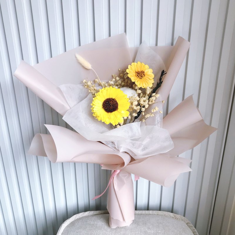 畢業花束-向日葵大型乾燥花束。乾燥花束。向日葵花束。求婚花束 - 乾燥花/永生花 - 植物．花 