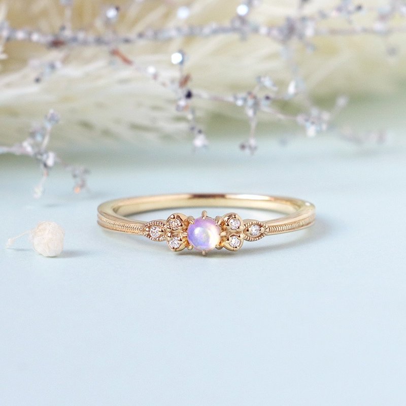 Visel Zixia Opal Diamond Ring - แหวนทั่วไป - เครื่องประดับ สีทอง