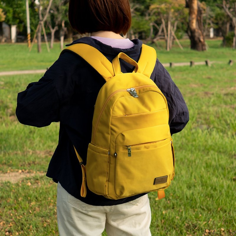 Backpack Aurora Waterproof Backpack-6399-18-Multicolor optional - กระเป๋าเป้สะพายหลัง - ไนลอน สีเหลือง