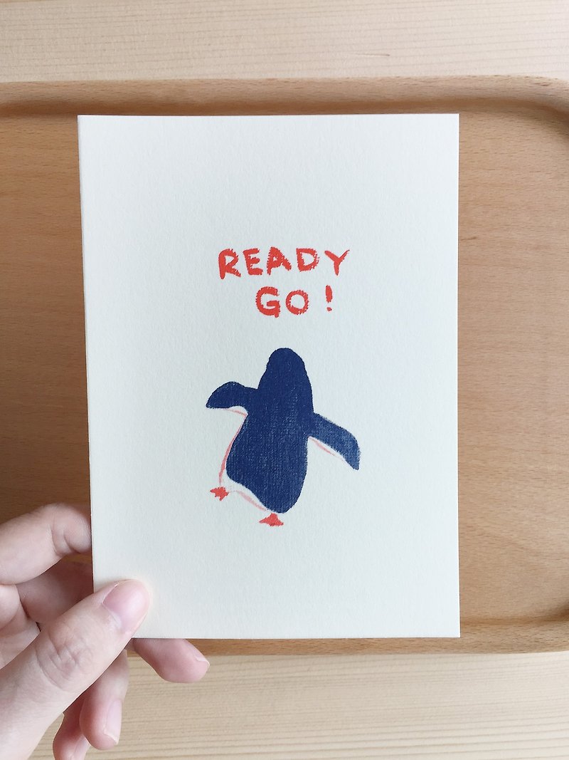 Ready Go ! 孔版印刷明信片 - 心意卡/卡片 - 紙 