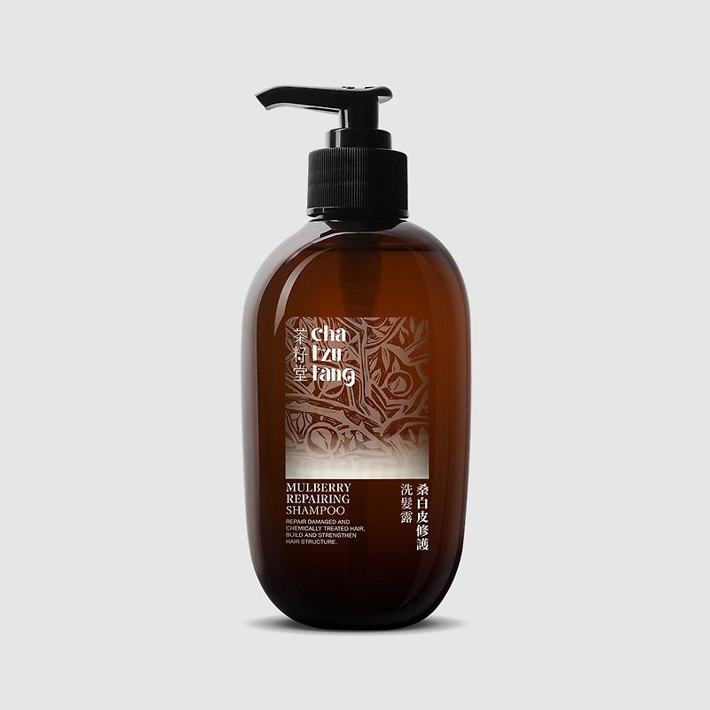 Tea Seed Church Mulberry White Skin Repairing Shampoo 330mL【Suitable for dyed and permed damaged hair】 - Shampoos - Plants & Flowers 