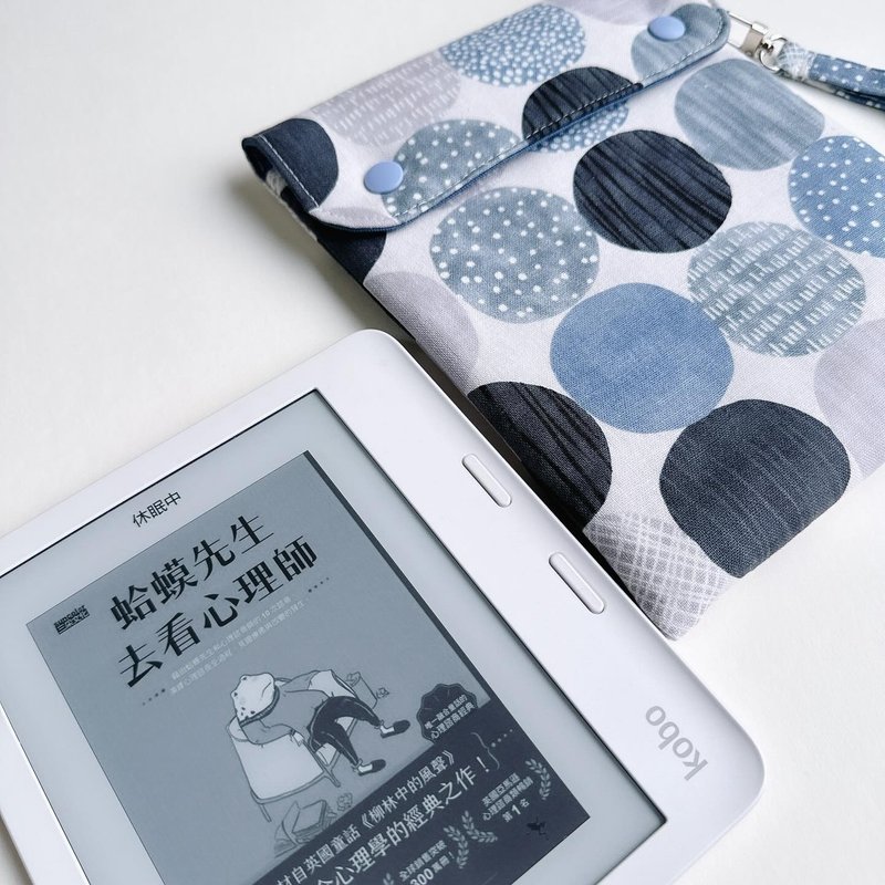 E-book reader button storage bag //Kobo/HyRead/Readmoo series (customized fabric) - Laptop Bags - Cotton & Hemp 