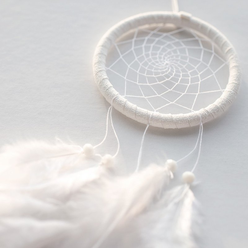 Dream Catcher Material Pack 10cm - Pure White (Minimalist Style), White Valentine's Day Gift - Other - Other Materials White