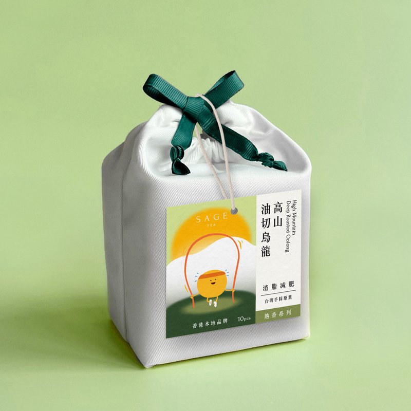 Sage Tea [Taiwan High Mountain Tea] Oil-cut Oolong Tea | 10 cans of raw leaf tea bags | - ชา - อาหารสด ขาว