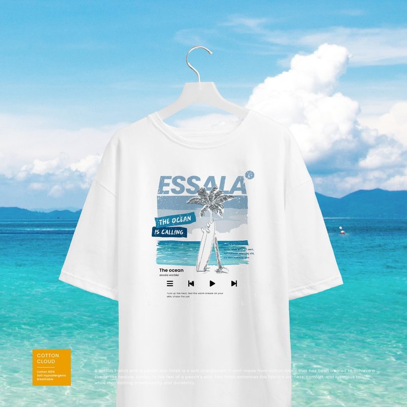 Essala T-Shirt Oversized (M) - 男 T 恤 - 棉．麻 