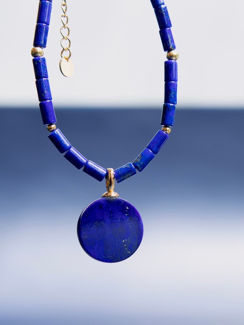 Star of the night sky-Afghanistan old mineral lapis lazuli medal bracelet December Stone - Bracelets - Semi-Precious Stones 