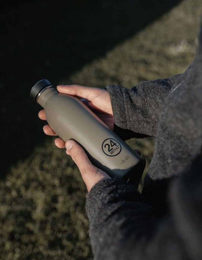 【URBAN超輕量羽毛系列】磨沙面 Sage - 500ml不鏽鋼瓶 - 水瓶/水壺 - 不鏽鋼 卡其色