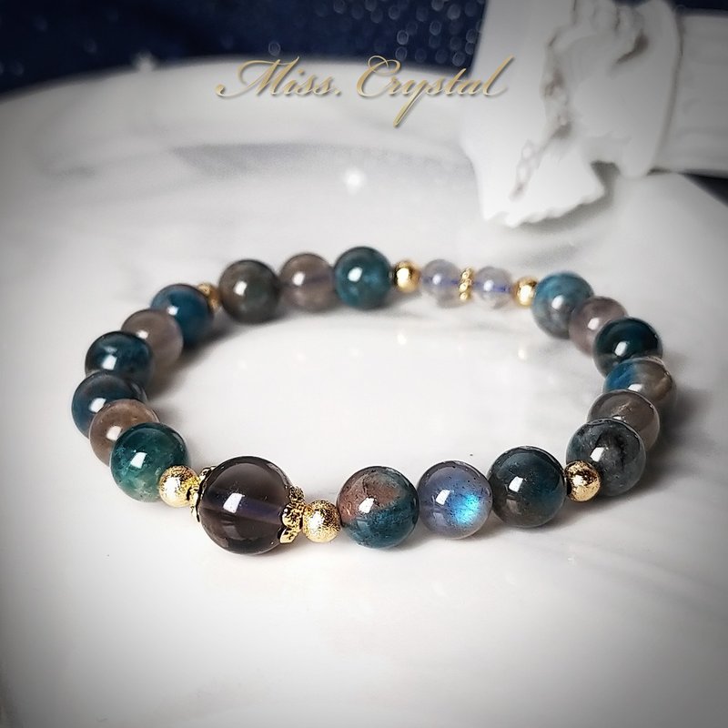 Miss Crestor | Anding Tea Crystal Grey Moonlight Stone - Bracelets - Crystal 