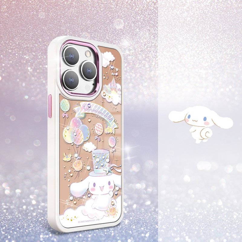 三麗鷗 iPhone 15 14系列軍規防摔合金框鏡面手機殼-小紳士大耳狗 - 手機殼/手機套 - 其他材質 多色