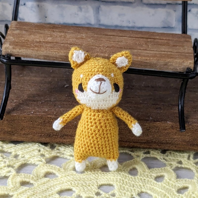 約 3 公分 柴犬 amigurumi - 公仔/玩偶 - 聚酯纖維 咖啡色