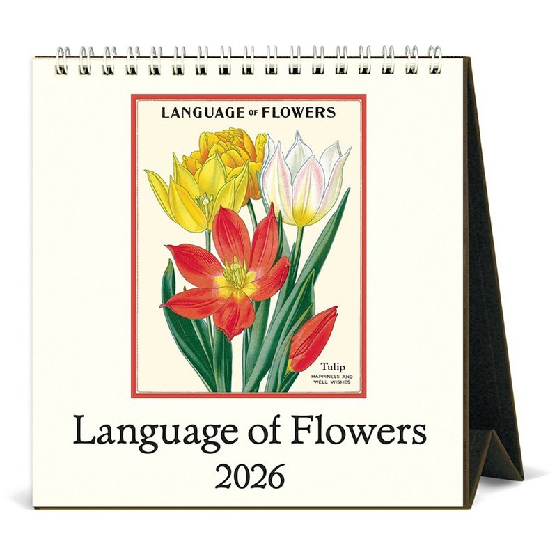 (預購) Cavallini & Co.  2026 桌曆\月曆 LANGUAGE OF FLOWERS - 日曆/月曆/年曆 - 紙 多色