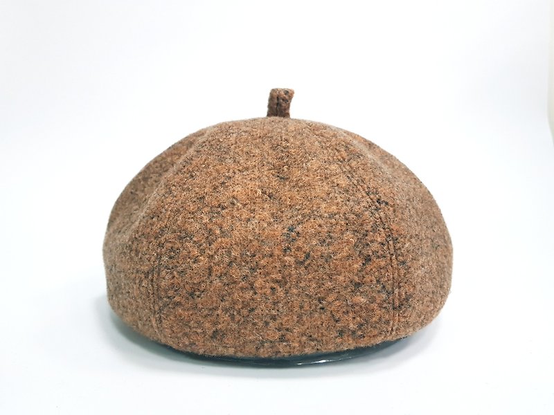 Wenqing Fashion Pumpkin Hat-Pearl Milk Tea# Christmas Gift#毛料#秋冬# Keep warm - Hats & Caps - Other Materials Brown