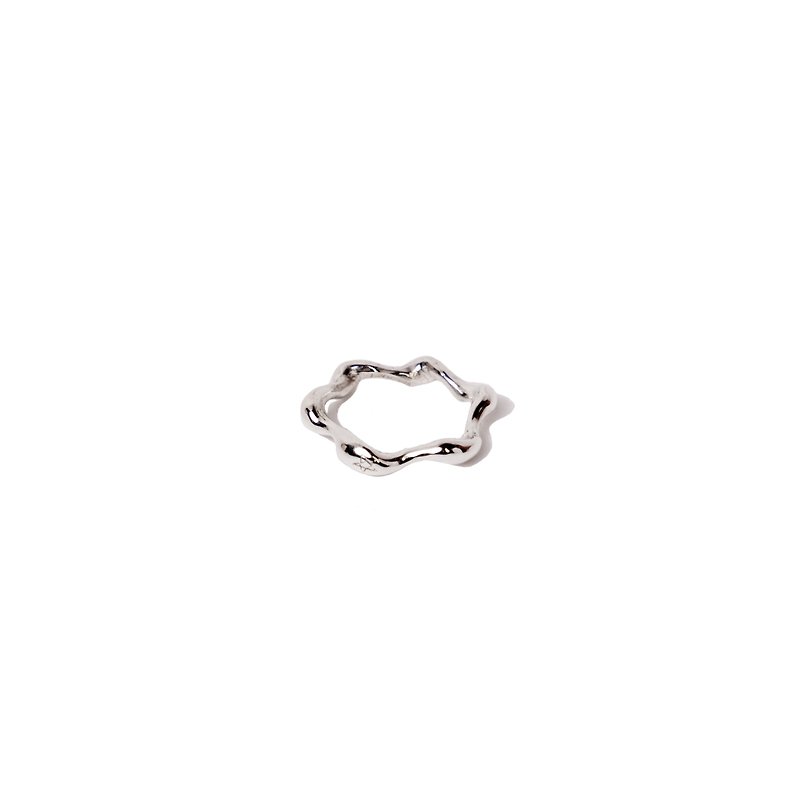 Mini Wave Cloud Ring - General Rings - Sterling Silver 