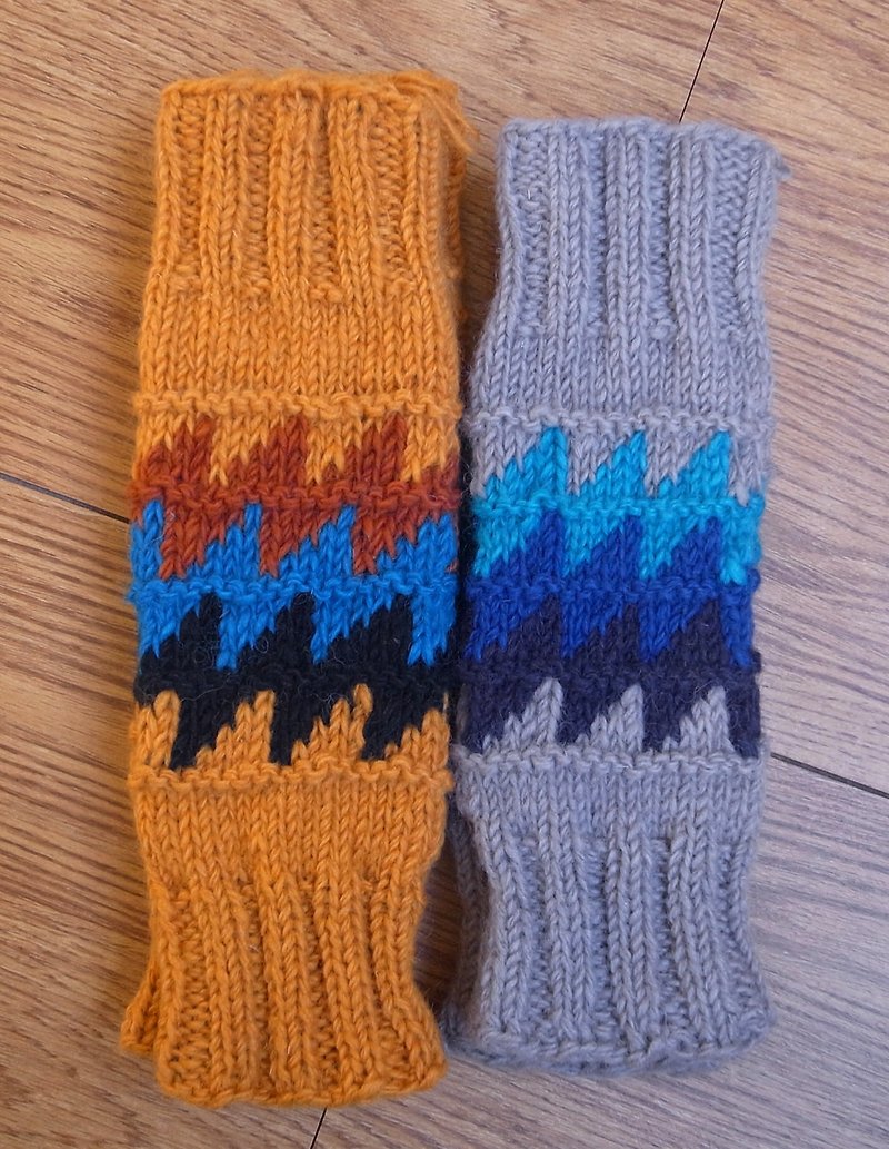 Wool Canadian Colorful Legwarmers Lightning - ถุงเท้า - ขนแกะ สีเทา