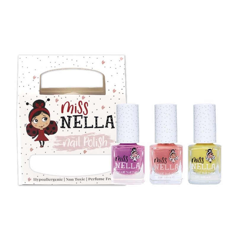 British [Miss NELLA] Water-based removable safe nail polish for children-British dessert set of 3 - ยาทาเล็บ - วัสดุอื่นๆ 