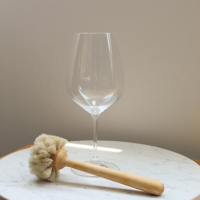 Cleaning cup brush - แก้วไวน์ - ไม้ สีกากี