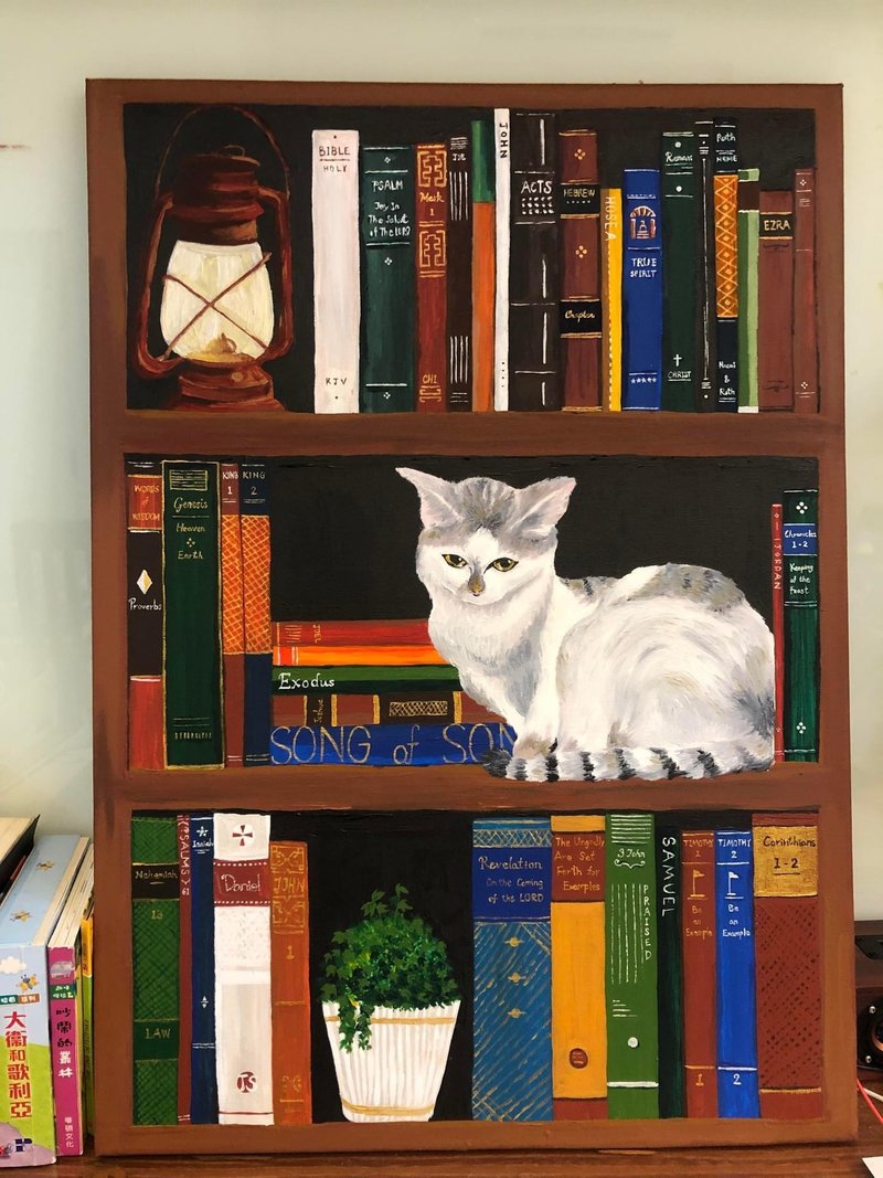 Shenjing Bookstore creates original paintings in Acrylic and oil paintings - โปสเตอร์ - ผ้าฝ้าย/ผ้าลินิน หลากหลายสี