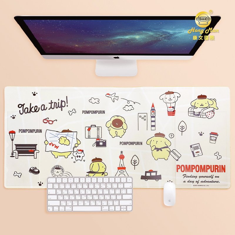 Sanrio Series Pudding Dog Multifunctional Leather Mouse Pad PN Map Travel - อื่นๆ - พลาสติก 