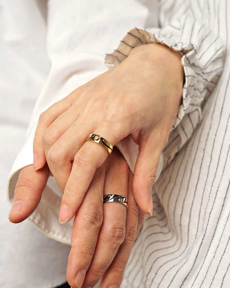 Our.Us.Ring : Couple Ring Set - 戒指 - 純銀 銀色