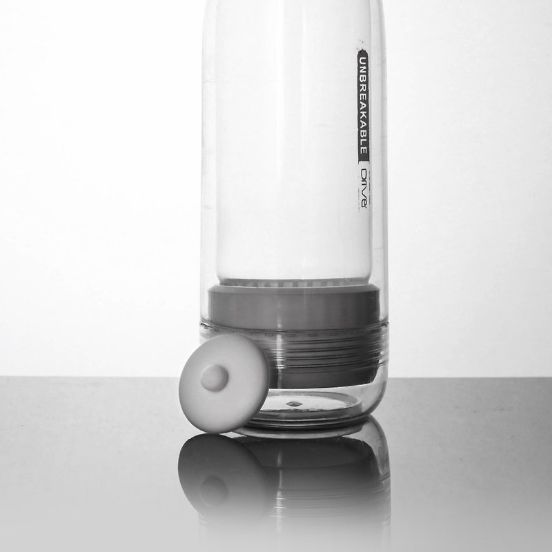 【付属品】衝突防止ガラスウォーターボトル-シリコーン吸盤（フタにシリコーン/ 3色） - 水筒・タンブラー・ピッチャー - シリコン ホワイト
