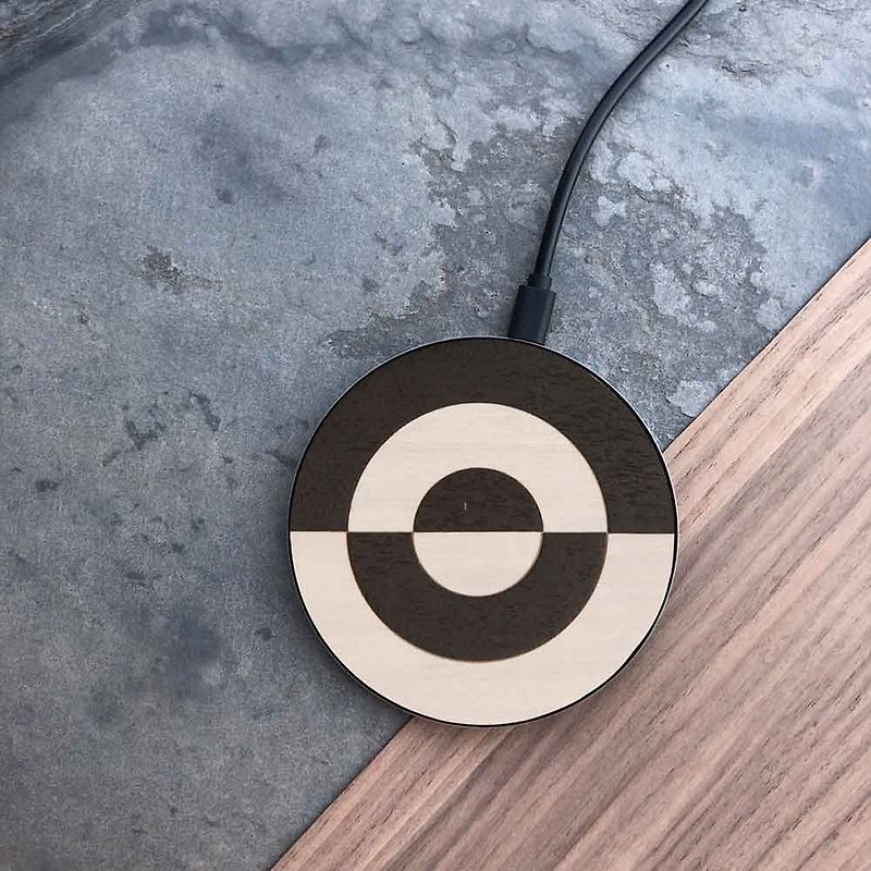 [Pre-order] wood wireless charging tray / mirror round - ที่ชาร์จไร้สาย - ไม้ สีนำ้ตาล