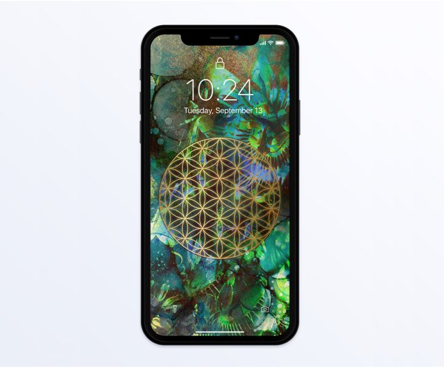 スマホ用壁紙 神聖幾何学時間 11 ショップ Ink Soup インクスープ Pinkoi