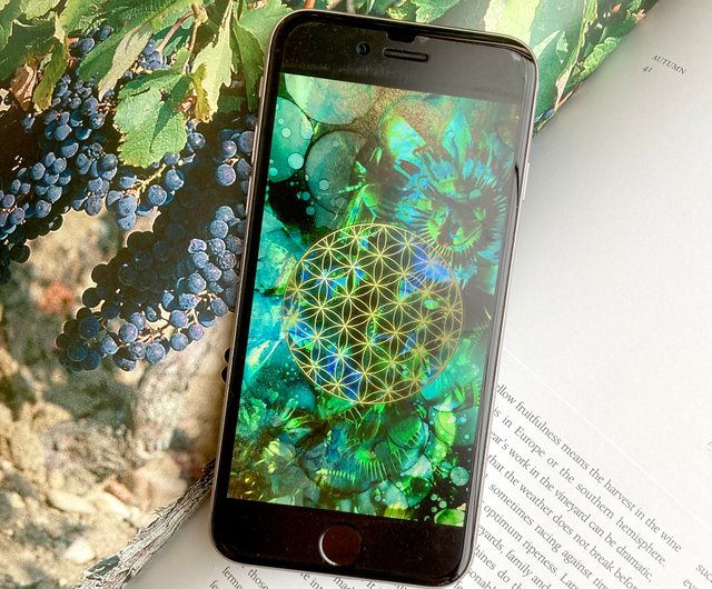 スマホ用壁紙 神聖幾何学時間 11 ショップ Ink Soup インクスープ Pinkoi