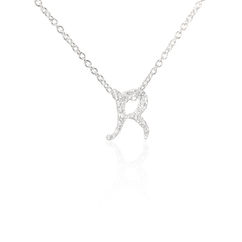R. / Silver Necklace - Collar Necklaces - Sterling Silver Silver
