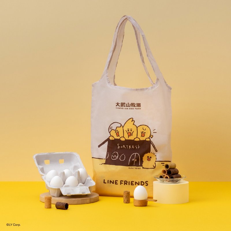 【大武山牧場】LINE FRIENDS 造型收納環保袋 - 其他 - 紙 多色