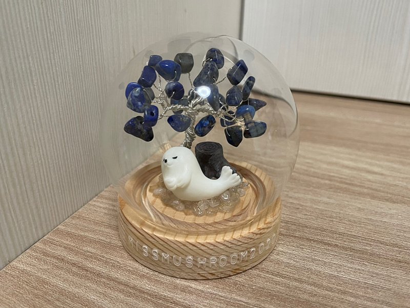 小海豹款訂製 | 水晶樹系列微景觀水晶球 | 可愛 | 居家擺飾 - 擺飾/家飾品 - 水晶 藍色