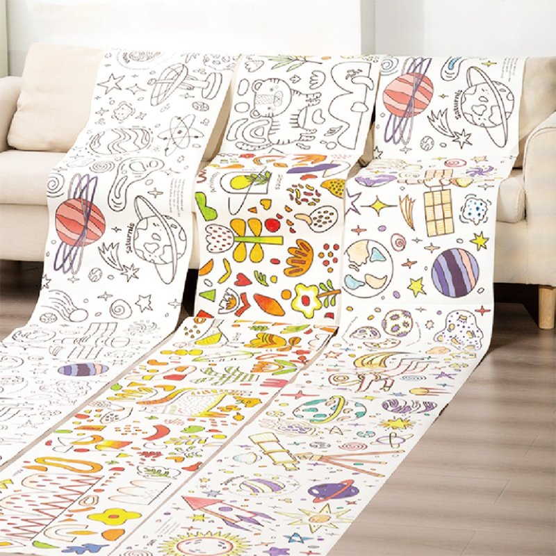 British Flower monaco multifunctional children's painting scroll - ของเล่นเด็ก - วัสดุอื่นๆ 