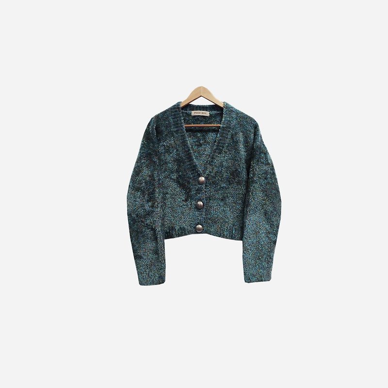 Vintage Mao Sea knit sweater cardigan jacket - Women's Sweaters - Polyester Green